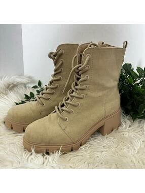 Tan Lace-Up Ankle combat Boots size 11 burning man